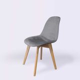 Woodesk SND3023 Gri Dallas Ağaç Ayaklı Sandalye