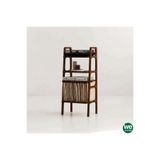 Woodesk Vinilo, Ahşap, Ceviz Renk, Kitaplık Ve Pikap Standı