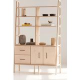 Woodesk Violet, Masif Ahşap Kitaplık Ve Raf Ünitesi, 190X120, Natural Renk, Cpt4766-190