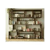 Woodesk Yonca Masif Ahşap Kitaplık, Ceviz Renk, 200X200 Cm