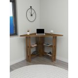 Woodface Best Ahşap Köşe Çalışma Masası, Ceviz