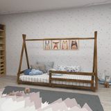 Woodface Panda Ahşap Montessori Ceviz Karyola