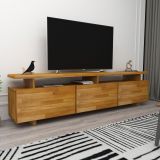 Woodface Verona Doğal Ahşap Tv Sehpası Meşe
