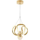 Woodhub 1688-30 Sarı LED Avize - Ahşap