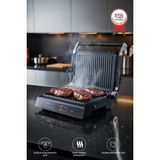 Woodhub 2000W Dijital Tost Makinesi, Çıkarılabilir Plakalar, Siyah, Pratik Kullanım - Antrasit