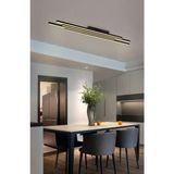 Woodhub 3151-3 Uzun Sıralı Merit Plafonyer Avize Mat Siyah - Ahşap