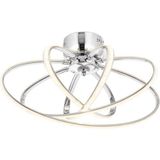 Woodhub 5100-4 Krom LED Avize - Ahşap