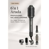Woodhub 6 In 1 Hava Üflemeli Bldc Iyonizer Saç Şekillendirici Set Antrasit - Ahşap - Seçenek 1