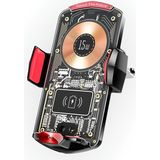 Woodhub A6 Dokunmatik-Sensörlü Araç Telefon Tutucu Kablosuz Magsafe Şarjlı - Ahşap Rengi