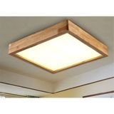 Woodhub Ahşap Çerçeve Tavan LED Aydınlatma Avize 30*30 cm Salon Yatak Odası Mutfak Balkon Beyaz 6500K Işık - 1