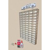Woodhub Ahşap Eğimli Dekoratif Duvar Araba Rafı( 70 Araçlık-Hızlı Yapıştırıcı Hediye) - Ahşap Desenli