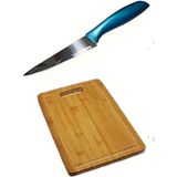 Woodhub Ahşap Et Ekmek Kesim Tahtası Sebze Meyve Doğrama Tahtası ve Steak Bıçak Mutfak Şef Kesme Bıçağı
