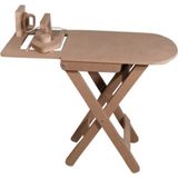 Woodhub Ahşap Mdf Montessori Eğitici Oyuncak Ütü Seti ( 57X53X27 Cm) + 6'lı Rötuş Boya Seti (6X15ML) - Ahşap Desenli