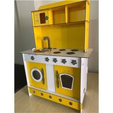 Woodhub Ahşap Oyuncak Mutfak 3mm Sarı 85X60 - Ahşap Desenli