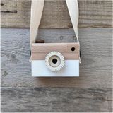 Woodhub Ahşap Oyuncak Waldorf Fotoğraf Makinesi Eğitici Bebek Kamera Montessori 1 Adet - Ahşap Desenli