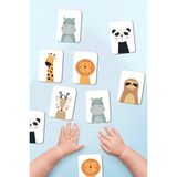 Woodhub Ahşap Zeka Kartları Eşleştirme Oyunu Hafıza Kartı Ahşap Eğitici Puzzle Oyuncak - Ahşap Desenli