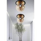 Woodhub Alora Siyah Gold Bal Camlı Plafonyer Avize - 1 - Ahşap