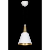 Woodhub Ayça Modern Tasarım Eskitme Detaylı Beyaz Içi Gold Renk Metal Tekli Avize - 1 - Ahşap