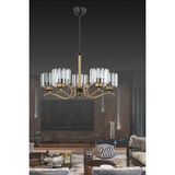 Woodhub Ayla 5 Li Modern (Eskitme) Kristal Taşlı Salon Yatak Odası Mutfak Genç Odası Avize - 1 - Ahşap