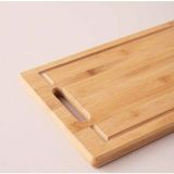 Woodhub Bambu Büyük Boy Et Ekmek Sebze Sunum Kesme Tahtası 26X36 cm ,1.8 cm Kalınlık