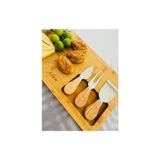 Woodhub Bambu Kahvaltı Peynir ve Sunum Tabağı- Kahvaltı Sunum Tahtası (4parça) 18X38