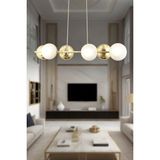 Woodhub Berca 6lı Gold Avize Modern Mutfak Yemek Masası Üstü Yatak Odası Salon Avize - 1 - Ahşap