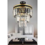 Woodhub Çağla 4 Lü Siyaha Gold Yaldızlı 30 Luk Modern Salon Avizesi - 1 - Ahşap