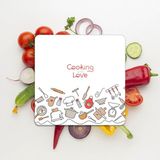 Woodhub Cam Kesme Tahtası Kare Cooking Love Desenli