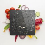 Woodhub Cam Kesme Tahtası Kare My Kitchen Horoscope Desenli