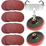 Woodhub Cırt Zımpara Seti + Matkap Aparatı + Gözlük 115 mm (40 Parça) - 1 Adet