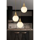 Woodhub Damla 3 Lü Yuvarlak Eskitme Modern Sarkıt Mutfak Oturma Odası Salon Sarkıt Avize - 1 - Ahşap