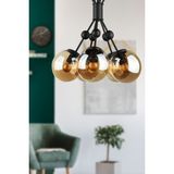 Woodhub Delf 5.li Avize Siyah Bal Cam - 1 - Ahşap