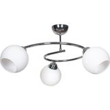 Woodhub Dönence Modern Lüks Tasarım Krom Renk Beyaz Camlı Salon - Mutfak - Yatak Odası 3 Lü Avize - 1 - Ahşap