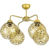 Woodhub Dörtlü Selçuklu Model Modern Gold Plafonyer Avize - 1 - Ahşap