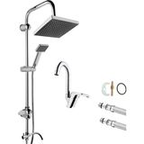 Woodhub Duş Seti Krom 2'li Duş Seti Baston Borulu Banyo Çeşmesi Musluğu