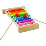 Woodhub Eğitici Renkli Ahşap Ksilofon - 8 Nota 8 Ton 25 cm 8 Tuşlu Sesli Rengarenk Ksilefon Oyuncak - Ahşap Desenli