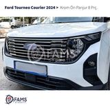Woodhub Ford Tourneo Courier Krom Ön Panjur 8 Parça 2024 Üzeri Paslanmaz Çelik
