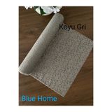 woodhub Gri Dantel PVC Buz Dolabı ve Ayakkabılık Raf Çekmece Koruyucu Örtü 50 cm x 5 m