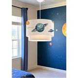 Woodhub Homing Space Uzay Gökyüzü Gezegen Temalı Çocuk Odası Sarkıt Avizesi 241289 - Ahşap