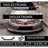 Woodhub Honda Civic 2001-2005 Ön Tampon Uyumlu Eki Body Kit Karlık Lip Siyah