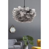 Woodhub Istanbul Avize Gri Deve Tüylü Modern Avize - 1 - Ahşap