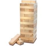 Woodhub Jenga Ahşap Denge Oyunu 54 Parça - Ahşap Desenli