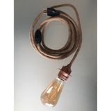 Woodhub Jüt Halat Sarkıt Avize Anahtarlı Duy 5mt Bakır Rengi ( Edison Ampul Dahildir) - 1 - Ahşap