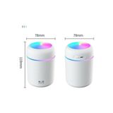 woodhub Led Işıklı Mini Ortam Oda Hava Nemlendirici Soğuk Buhar Makinesi - Beyaz