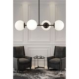 Woodhub Lema 4lü Siyah Modern Yemek Masası Üstü Yatak Odası Salon Avize - 1 - Ahşap