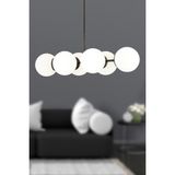 Woodhub Lema 6lı Siyah Modern Yemek Masası Üstü Yatak Odası Salon Avize - 1 - Ahşap