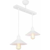 Woodhub Maya 2li Sıralı Beyaz Salon- Oturma Odası - Çocuk Odası -Mutfak - Yemek Odası Avize - 1 - Ahşap