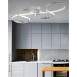 Woodhub Modern Massimo LED Avize Plafonyer Tavana Sıfır Hol Antre Salon Oturma Odası Mutfak Avize Krom - 1 - Ahşap