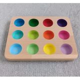 Woodhub Montessori Eşleştirme Tablası - Ahşap Desenli