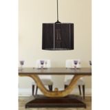 Woodhub Nur No:1 Yuvarlak Tekli Avize Siyah 30 x 60 - Ahşap
